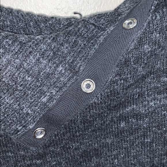 GAP Stripe button Snap Turtleneck long sweater S - Picture 5 of 8